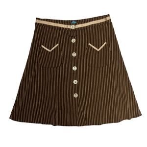 Eva Franco Women's Brown Pin Stripe Skirt Size 8